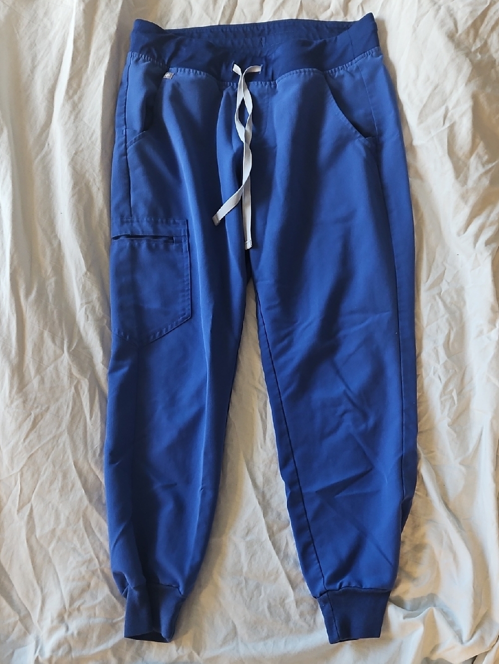 Figs Denim Blue Womens Scrub Bottoms Joggers Small P